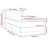 vidaXL Boxspring met matras fluweel lichtgrijs 90x210 cm