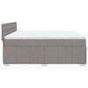 vidaXL Boxspring met matras stof taupe 180x200 cm