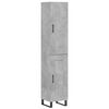 vidaXL Hoge kast 34,5x34x180 cm bewerkt hout betongrijs