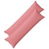 vidaXL Kussen met kussen HOUTEN 2 st Roze Faux Linnen