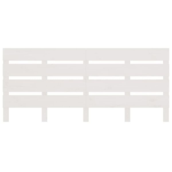 vidaXL Hoofdbord 120x3x80 cm massief grenenhout wit
