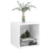 vidaXL Wandkasten 2 st 37x37x37 cm bewerkt hout hoogglans wit