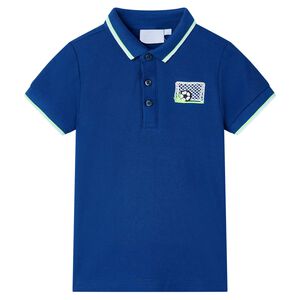 vidaXL Kinderpoloshirt 104 donkerblauw