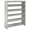 vidaXL Schoenenkast 80x25x100 cm bewerkt hout betongrijs