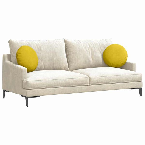 vidaXL Zitkussens 2 stuks Geel Ø 40 x 13 cm Fluweel