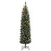 vidaXL Kunstkerstboom smal met 150 LED's 120 cm