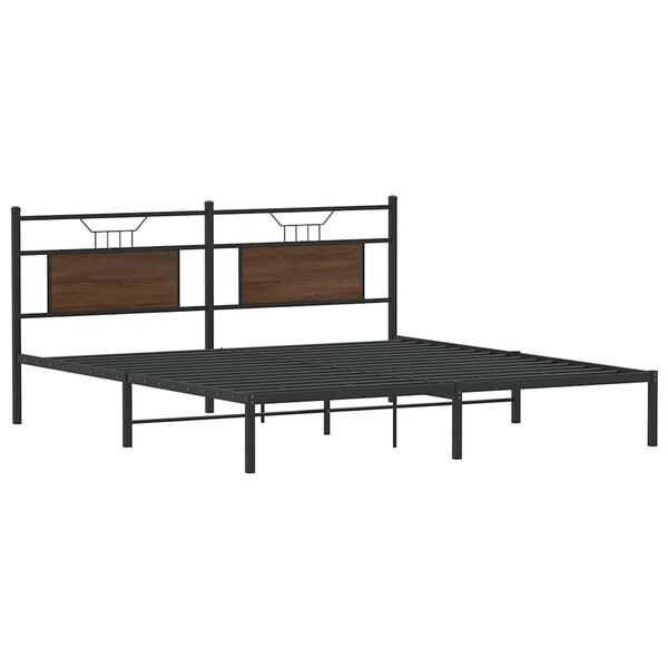 vidaXL Bedframe zonder matras bewerkt hout bruin eikenkleur 160x200 cm