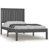vidaXL Bedframe massief grenenhout grijs 90x190 cm