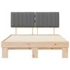 vidaXL Bedframe met Gevoerd Hoofdgedeelte Lichtgrijs 135 x 190 cm