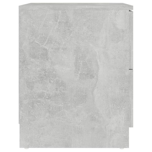 vidaXL Nachtkastje 40x40x50 cm bewerkt hout betongrijs