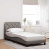 vidaXL Bedframe zonder matras 90x190 cm stof taupe