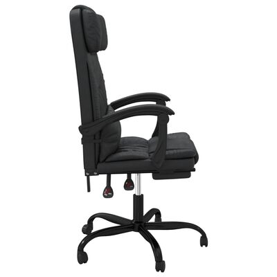 vidaXL Kantoorstoel verstelbaar kunstleer zwart