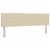 vidaXL Boxspringbed met matras met hoofdeinde Cr&egrave;me 180 x 200 cm Stof