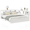 vidaXL Bed met boekenkast zonder matras grenenhout wit 160x200 cm