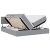 vidaXL Opslag bed met matras Lichtgrijs 180 x 200 cm Nep Leer