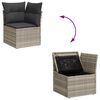 vidaXL Tuin Sofa Set 7 pcs Licht Grijs en Donker Grijs poly rattan