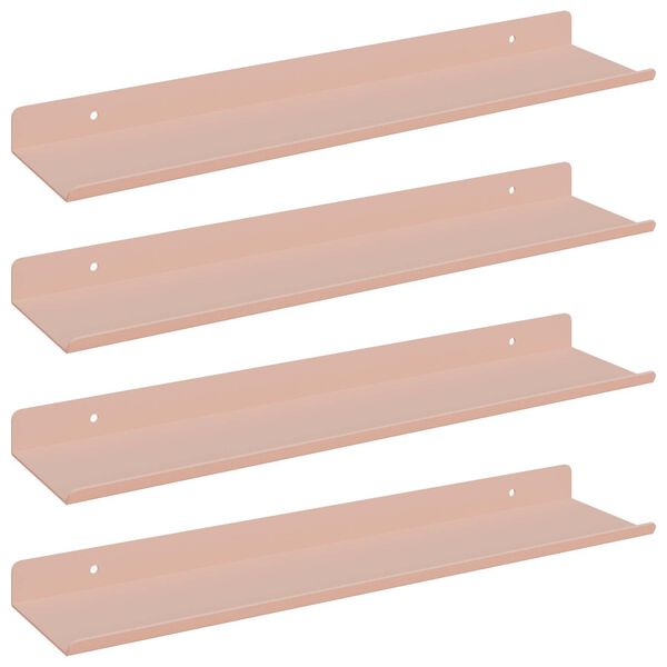 vidaXL Drijvende plank 4 pcs Roze 40 x 8,5 x 2,5 cm Staal