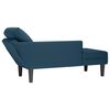vidaXL Chaise longue met kussen en rechterarmleuning fluweel blauw