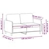 vidaXL Tweezitsbank 120 cm stof zwart