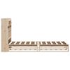 vidaXL Bed met boekenkast zonder matras massief grenenhout 75x190 cm