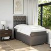 vidaXL Boxspring met matras stof taupe 90x190 cm