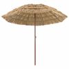 vidaXL Strandparasol Naturel 255 x 255 x 255 cm Polyester en staal