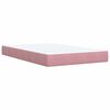 vidaXL Boxspring met matras fluweel roze 120x190 cm