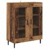 vidaXL Hoge kast Oud hout 69,5 x 34 x 180 cm Bewerkt hout