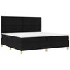vidaXL Boxspringbed met matras met hoofdeinde Zwart 200 x 200 cm Stof