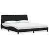vidaXL Bed met matras stof zwart 180x200 cm