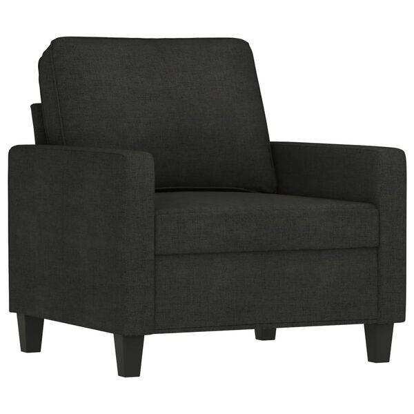 vidaXL Fauteuil 60 cm stof zwart