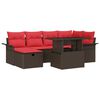 vidaXL Tuin Sofa Set 7 st Bruin poly rattan