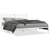 vidaXL Bedframe met hoofdbord metaal wit 150x200 cm