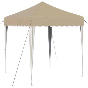 vidaXL Pop-up partytent 195 x 195 x 245 cm Cr&egrave;mekleurig Oxford Stof