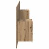 vidaXL Hoofdbord Met Kast met lade 3 pcs Artisan Eiken Bewerkt hout