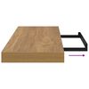 vidaXL Wandplank met opslag 2 pcs Bruin 90 x 23,5 x 4 cm Bewerkt hout