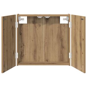 vidaXL Dartbord Kabinet Artisanaal eiken 56 x 12 x 53,5 cm