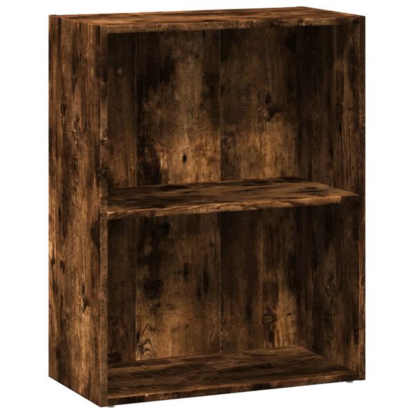 vidaXL Boekenkast 60x30x77 cm bewerkt hout gerookt eikenkleurig