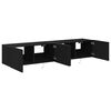 vidaXL TV Wandkast 2 pcs Zwart Eiken 80 x 35 x 31 cm Bewerkt hout