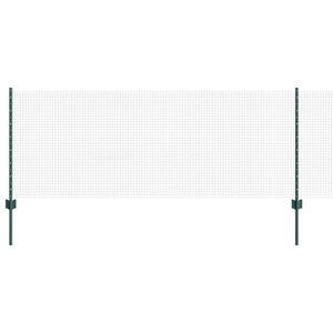 vidaXL gelast draadhek met palen 25 x 0,8 m PVC-Coated Staal Groen