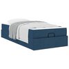 vidaXL Bedframe met matras met matras 2 pcs Blauw Stof