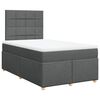 vidaXL Boxspring met matras stof donkergrijs 120x200 cm