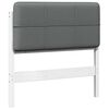 vidaXL Gestoffeerd hoofdbord met hoofdeinde Wit en Lichtgrijs 75 cm