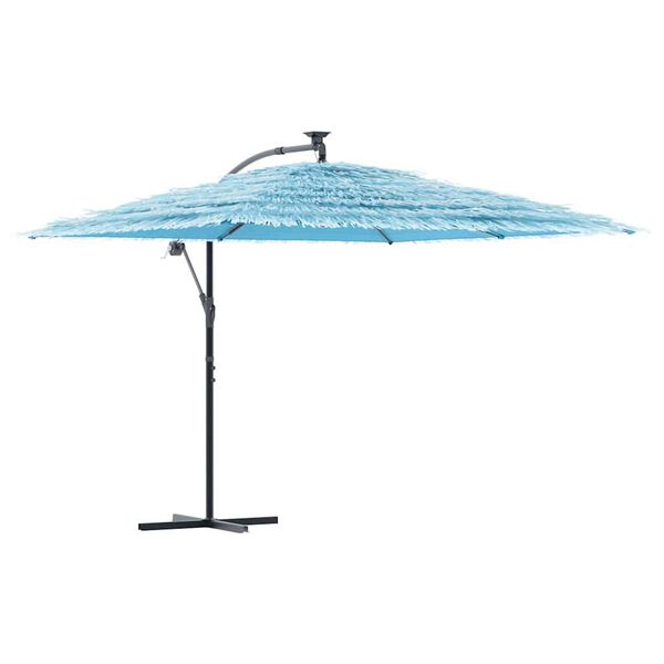 vidaXL Parasol met stalen paal 290x290x238 cm blauw