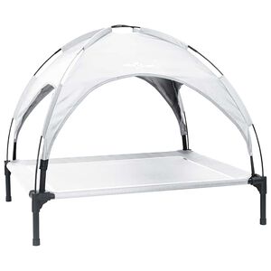 vidaXL Hondenbed 104 x 86 x 84,5 cm Staal Zilvergrijs