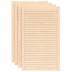 vidaXL Kastdeuren met lamellen 4 st 99,3x59,4 cm massief grenenhout