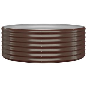 vidaXL Plantenbak 100x100x36 cm gegalvaniseerd staal bruin