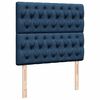 vidaXL Ottoman bed met matras en LED's 120x190 cm stof blauw