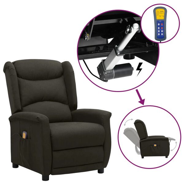 vidaXL Sta-op-massagestoel stof taupe