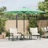 vidaXL Parasol met stalen paal 288x288x225 cm groen